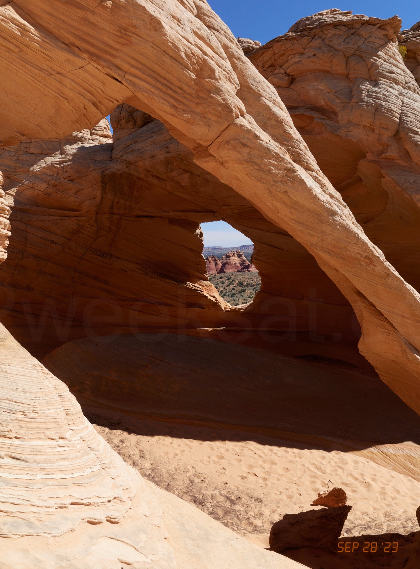 Photo print Melody Arch Danny’s Window view of teepees Sep 28 2023